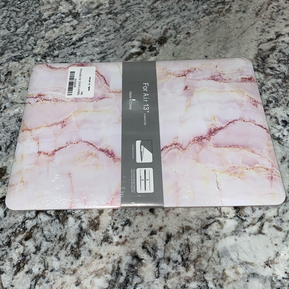 MacBook Air 13” Case Pink Marble Hard Cover